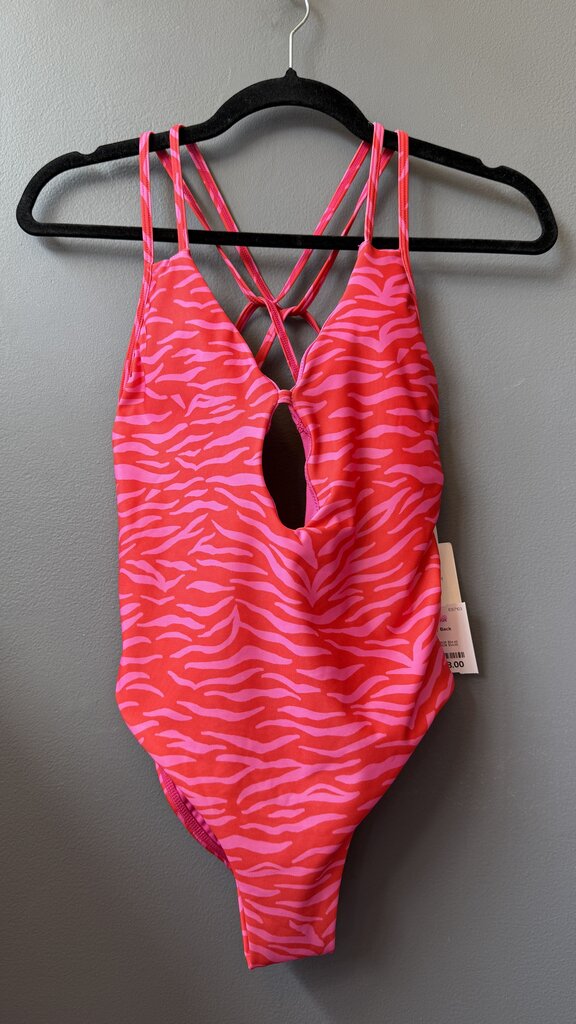 Strappy Back Zebra One Piece
