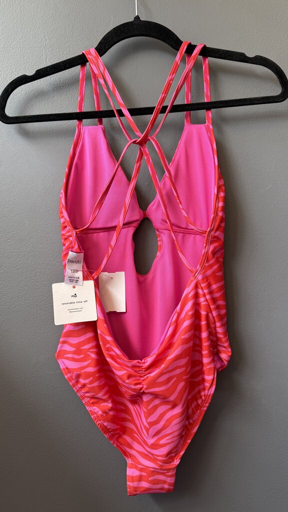 Strappy Back Zebra One Piece