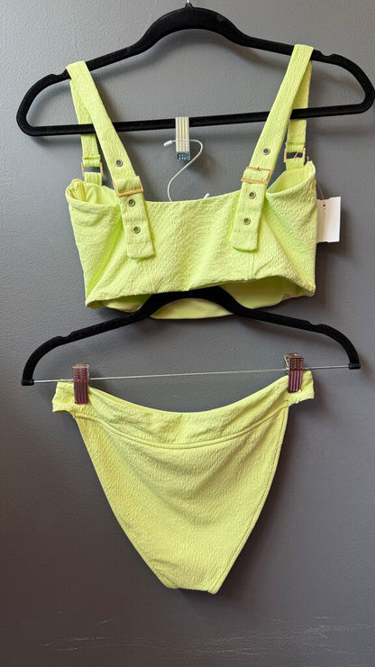 Set Crinkle Key Lime Buckle Bikini
