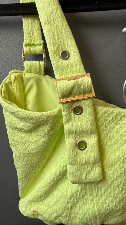 Set Crinkle Key Lime Buckle Bikini