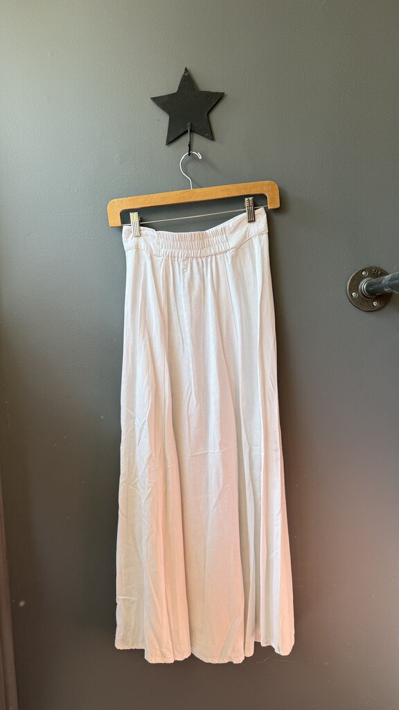 Linen Blend Maxi Skirt