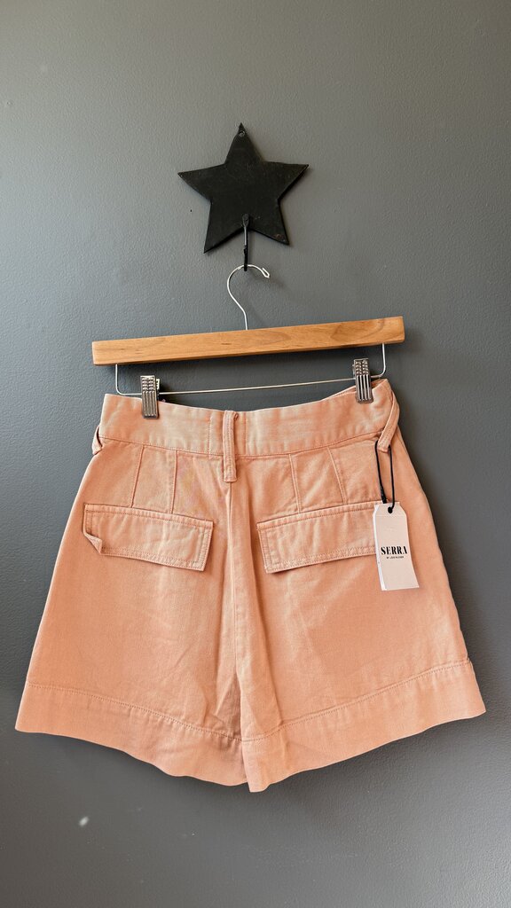 High Rise Canvas Shorts