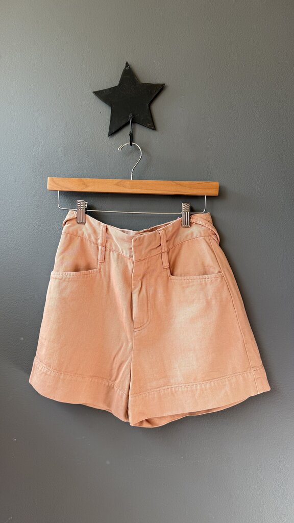 High Rise Canvas Shorts