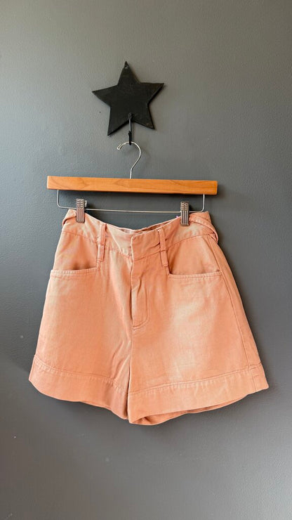 High Rise Canvas Shorts