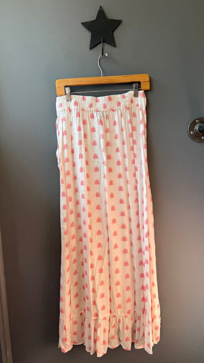 Ruffle Print Maxi Skirt