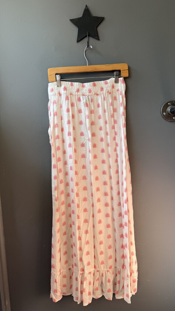 Ruffle Print Maxi Skirt