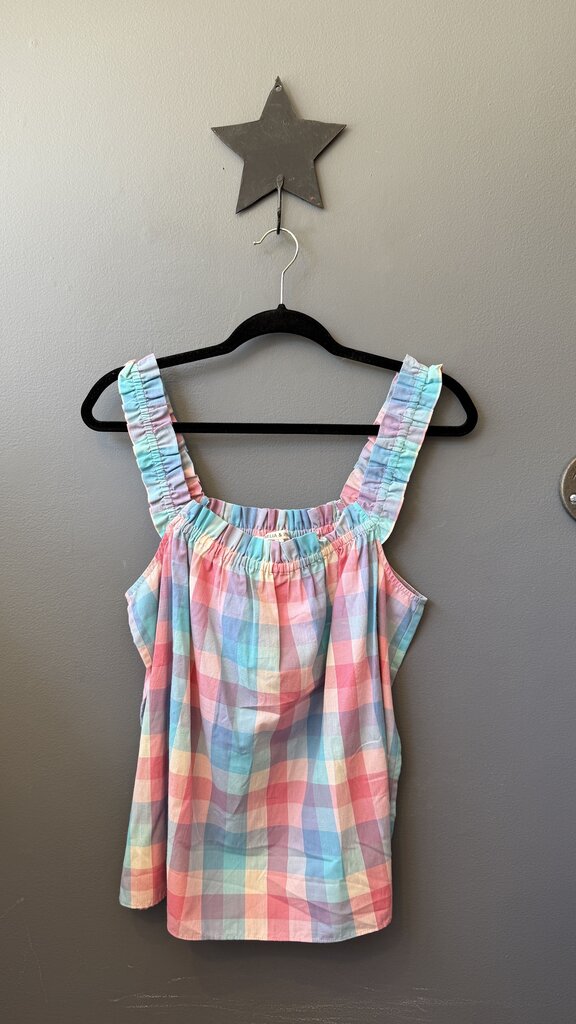 Plaid Cotton Tank Top