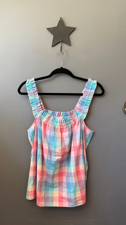 Plaid Cotton Tank Top