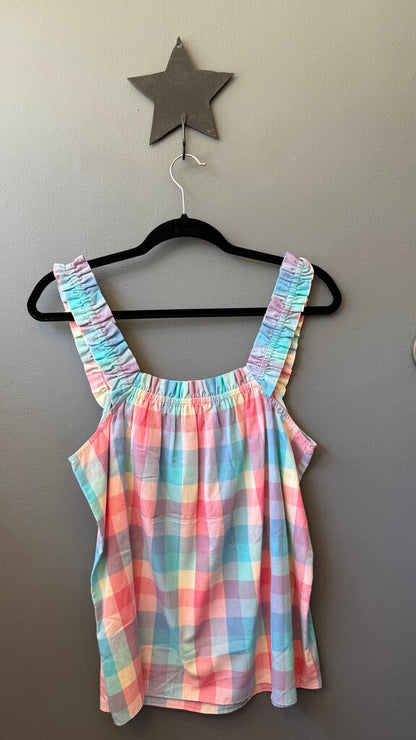 Plaid Cotton Tank Top