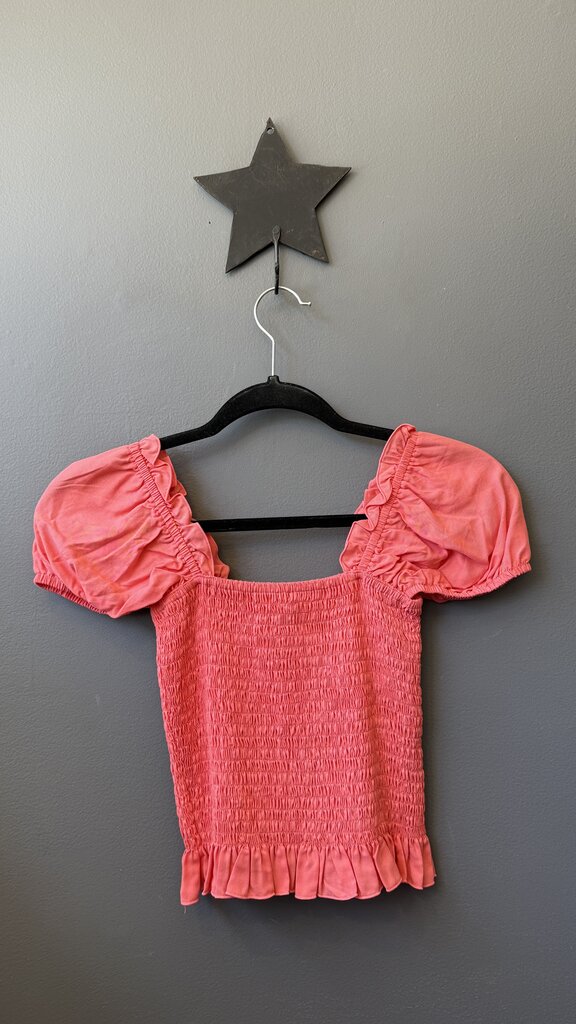 Smocked Puff Shoulder Top