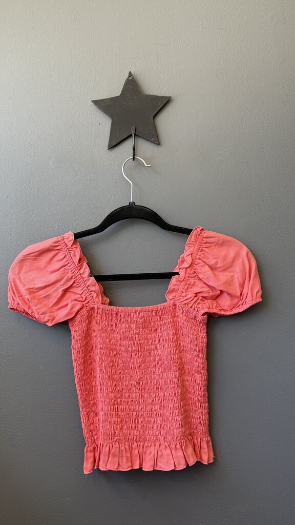 Smocked Puff Shoulder Top