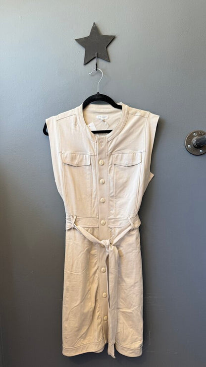 Knit Canvas Shirtdress