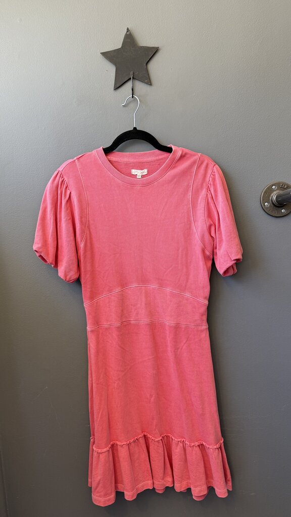 Terry Cloth Ruffle Hem Dress