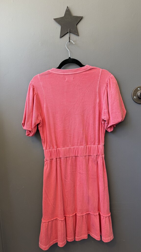Terry Cloth Ruffle Hem Dress