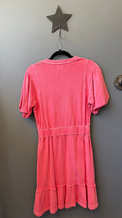 Terry Cloth Ruffle Hem Dress