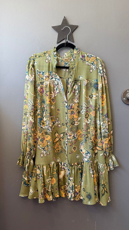 Floral Sheer Mini Dress