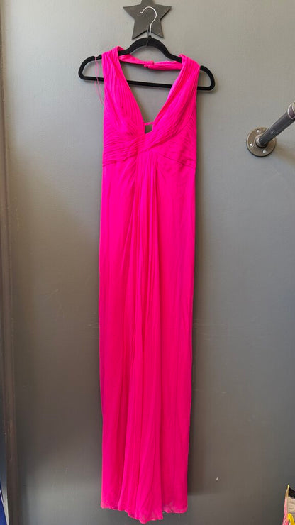 Chiffon Halter Gown Maxi Dress
