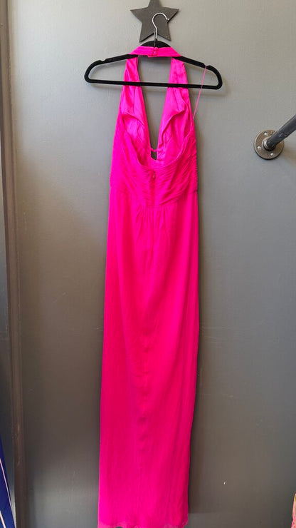 Chiffon Halter Gown Maxi Dress