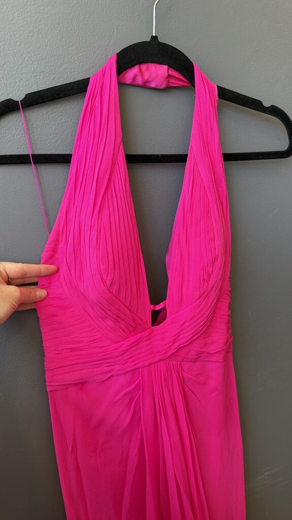 Chiffon Halter Gown Maxi Dress