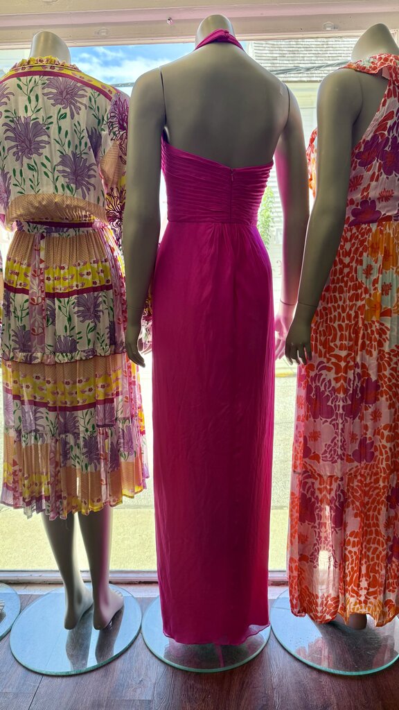 Chiffon Halter Gown Maxi Dress