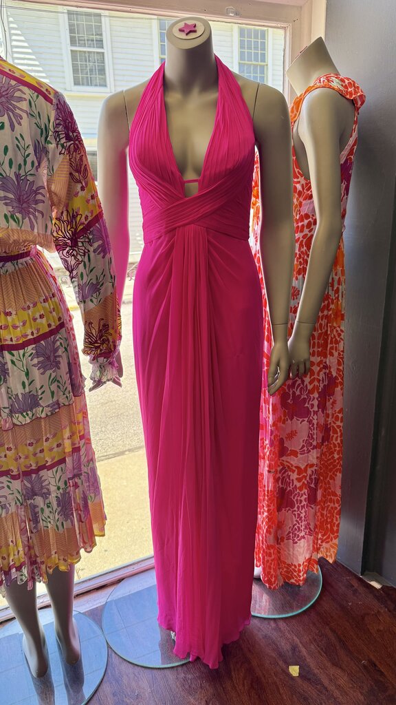 Chiffon Halter Gown Maxi Dress