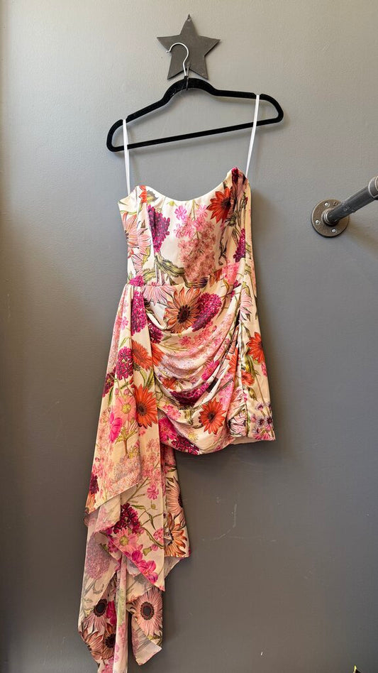Floral Ruched Mini Dress