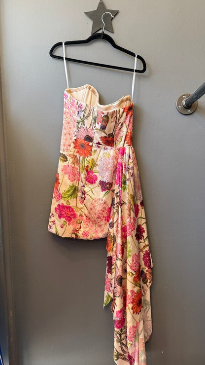 Floral Ruched Mini Dress
