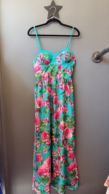 Floral Bustier Maxi Dress