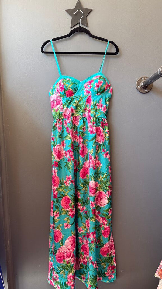Floral Bustier Maxi Dress
