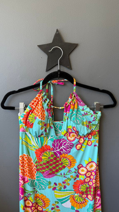 Printed Halter Maxi Dress