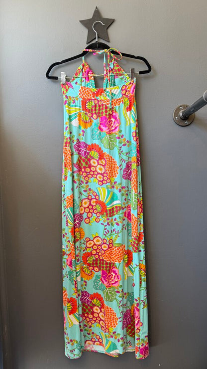 Printed Halter Maxi Dress