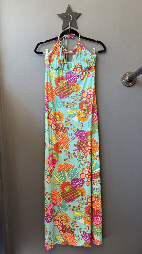 Printed Halter Maxi Dress