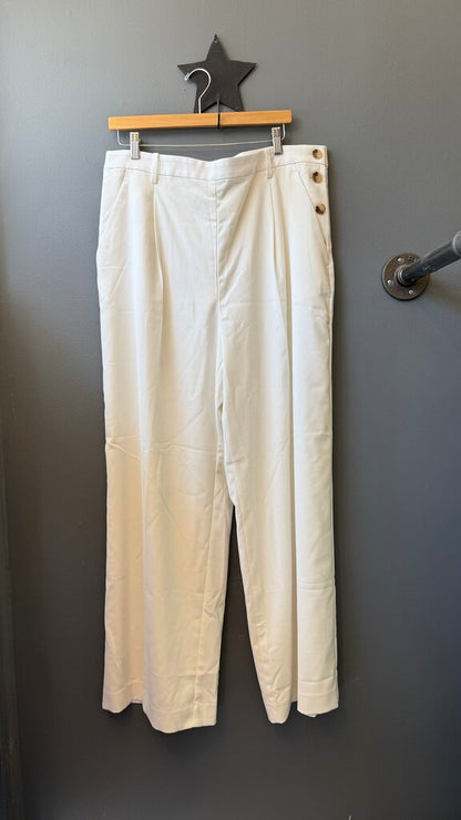 Wide Leg Side Button Pants