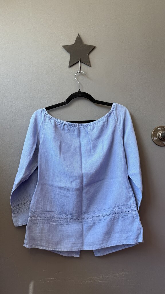 Linen Lace Inlay Top