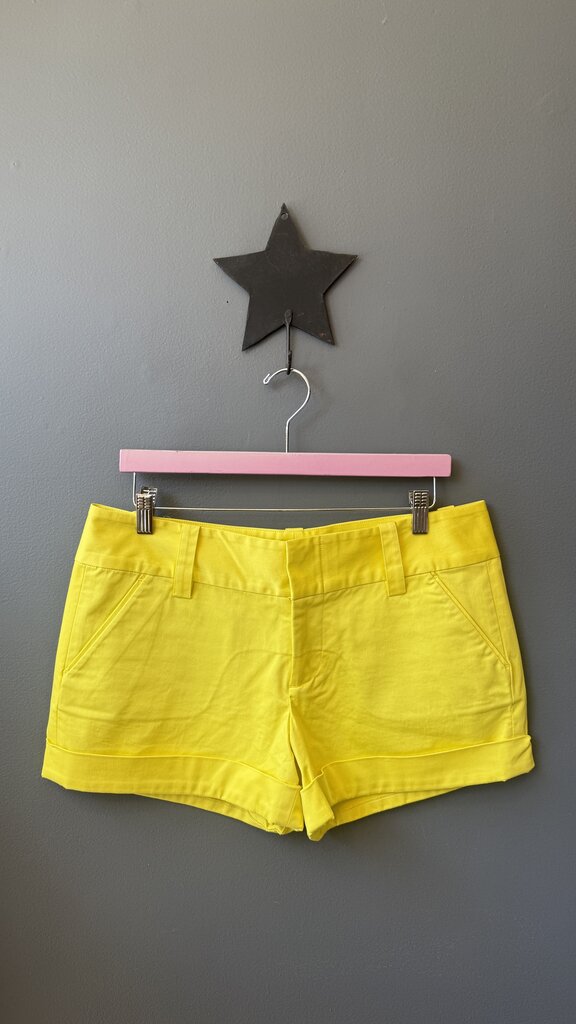 Neon Yellow Mini Shorts