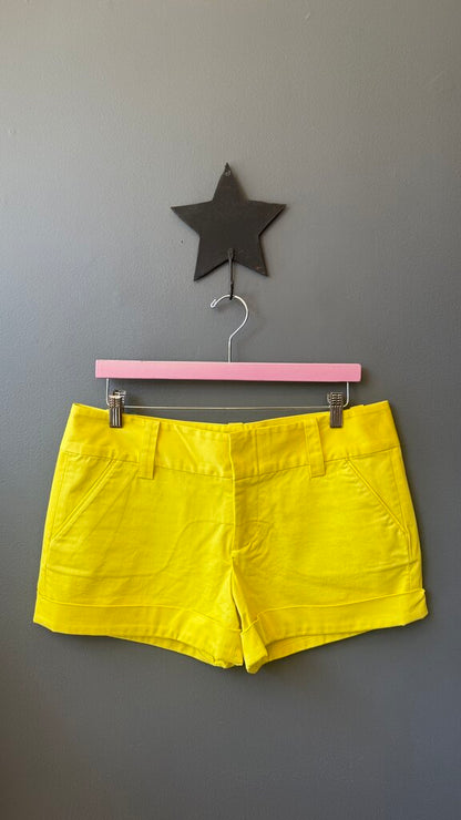 Neon Yellow Mini Shorts