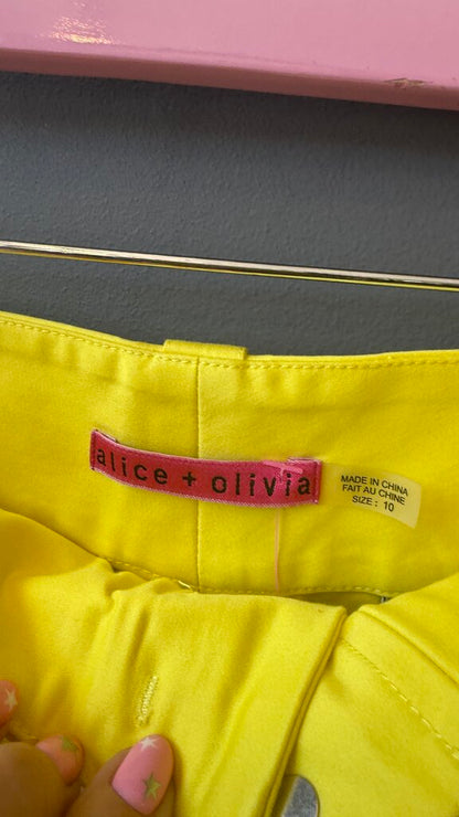 Neon Yellow Mini Shorts
