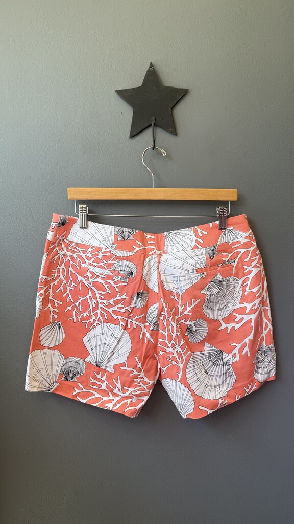 Coral Shell Print Shorts