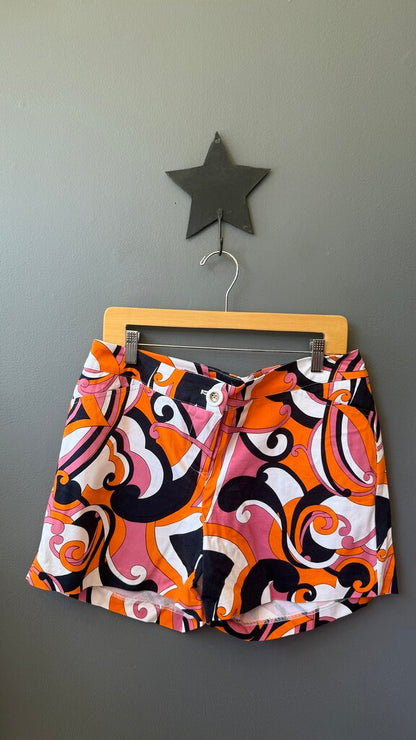 Curly Print Shorts
