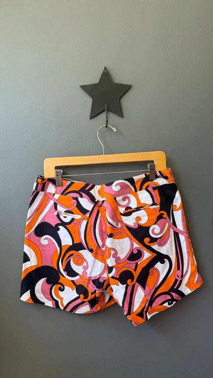 Curly Print Shorts