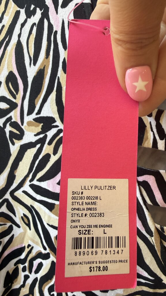 Zebra Jersey Longsleeve Dress