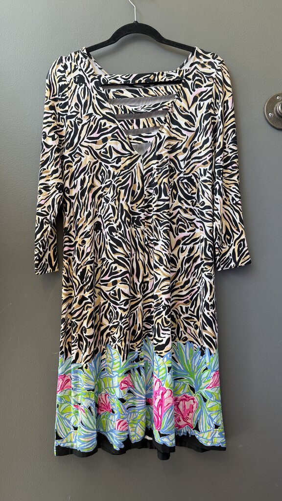 Zebra Jersey Longsleeve Dress