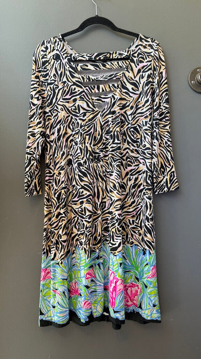 Zebra Jersey Longsleeve Dress