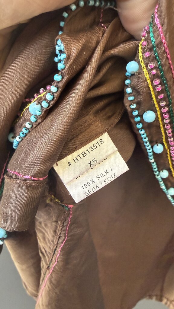 Silk Beaded Tunic Top