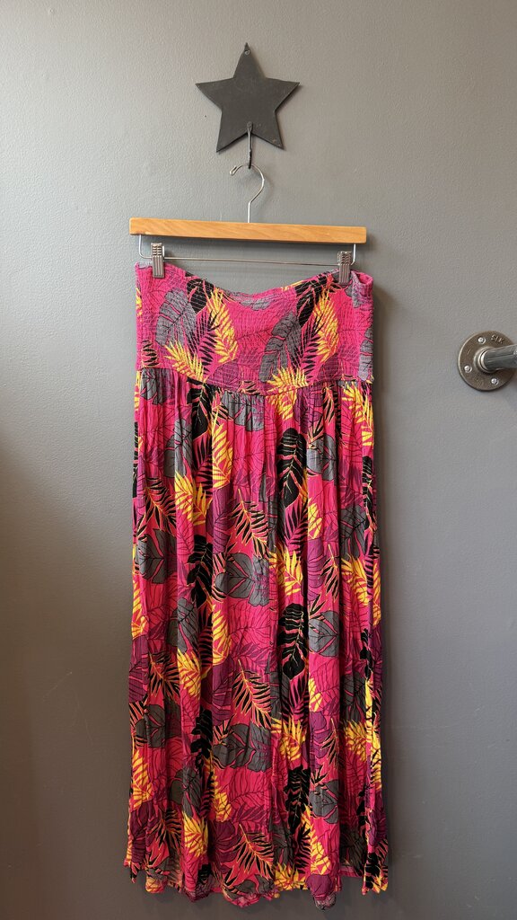 Smocked Waist Maxi Skirt