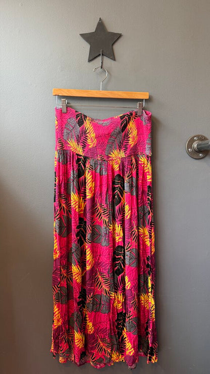 Smocked Waist Maxi Skirt