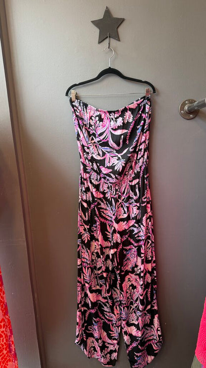 Satin Strapless Jumpsuit
