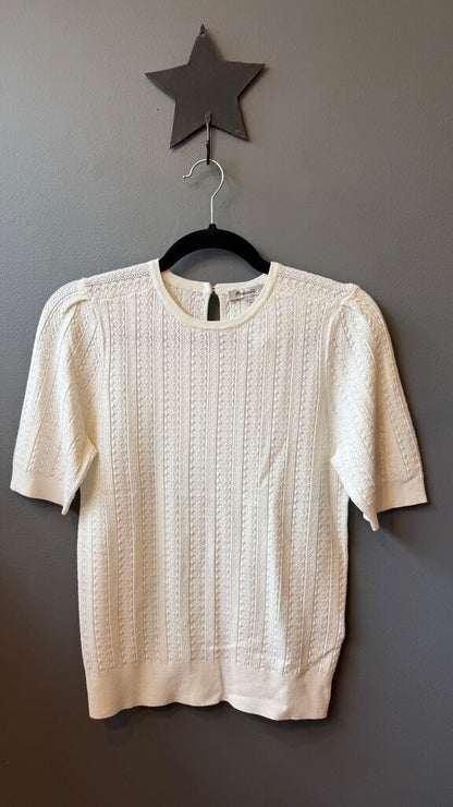 Knit Short Sleeve Sweater Top