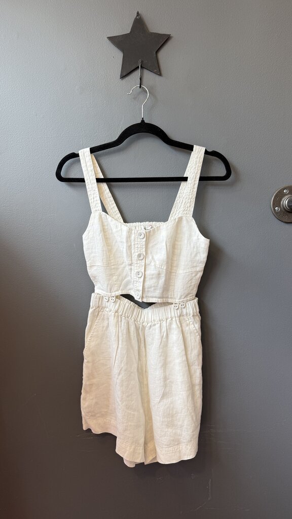 Linen Detachable Romper