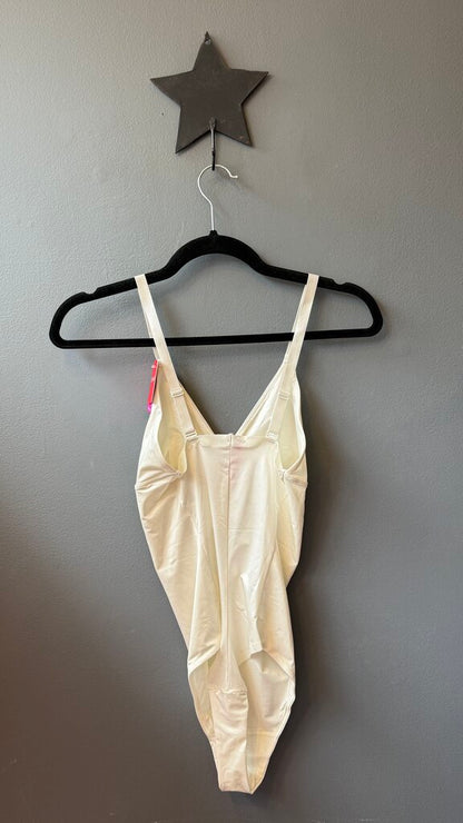 Satin White Thong Bodysuit